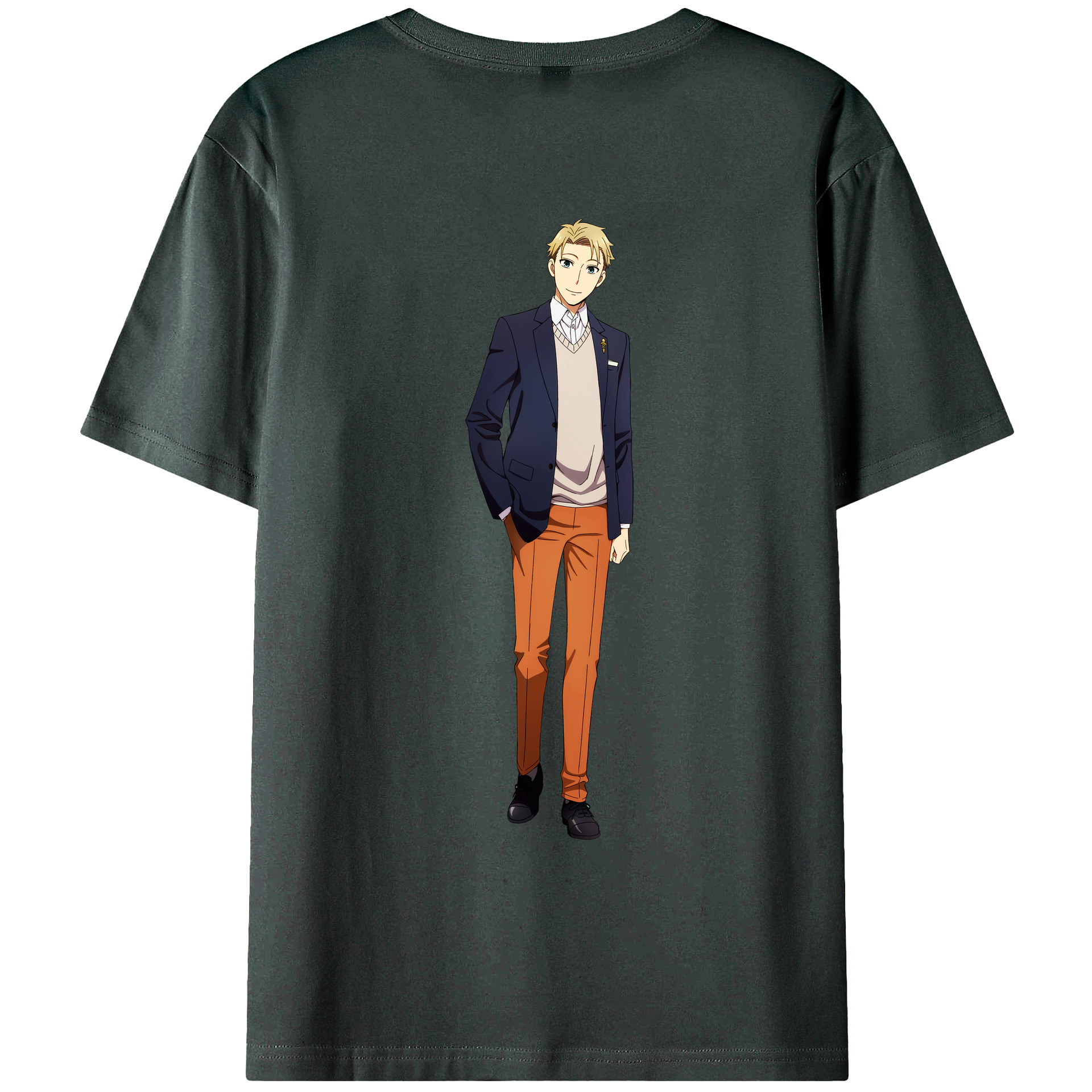 （画像用） SPY×FAMILY间谍家家酒 綿100％ メンズ半袖Tシャツ（バックプリント） 通気性